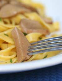 Tagliatelli Mushrooms Pasta Cream Wine